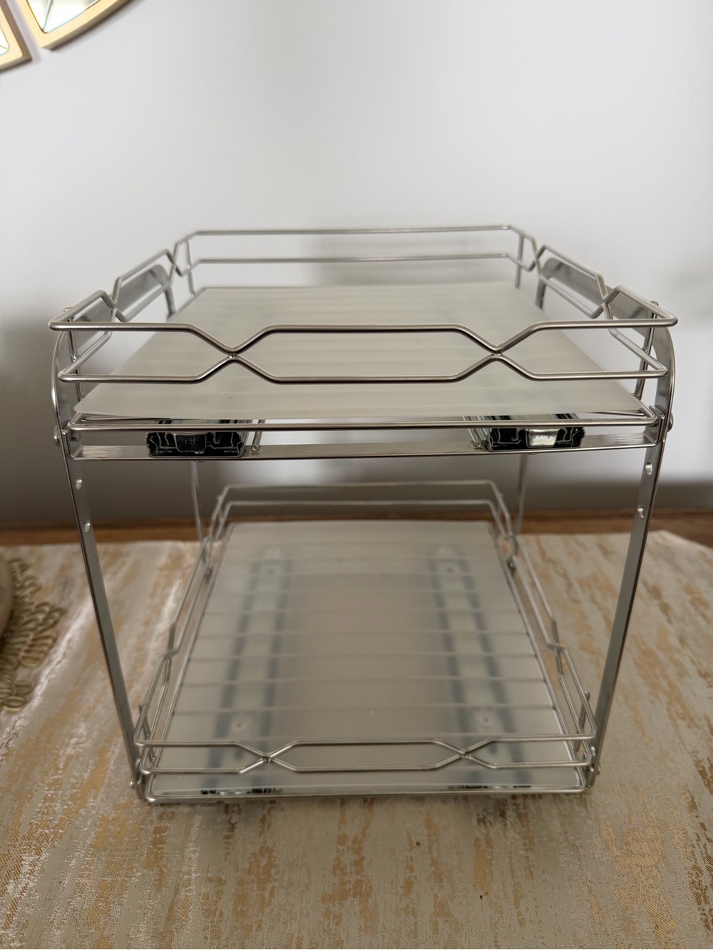 New 2 tier pull out rack spice rack